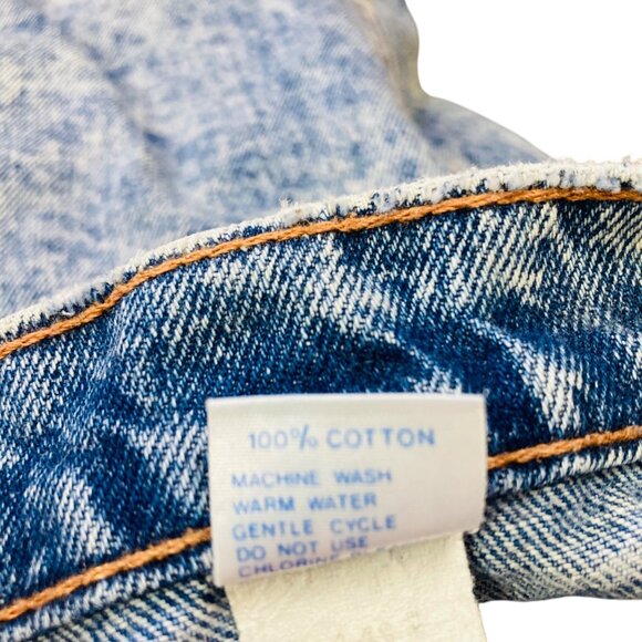 Clique Vintage 80s Cloud Acid Wash High-Waisted Denim Jeans 90s Tagged Size 10 - Picture 8 of 9